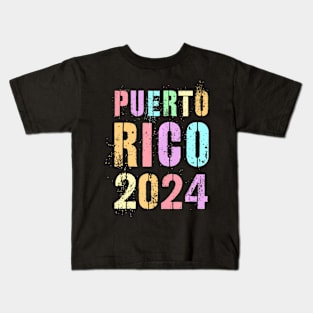 Kids PUERTO RICO 2024 Beach Summer Family Trip Boys Girls Kids T-Shirt